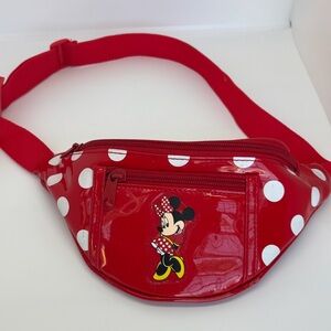 Vintage Disney parks Minnie Mouse belt Bag – Red Polka Dot Vinyl